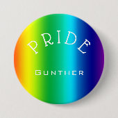 PRIDE Rainbow Multicolor Personalisiertes Abzeiche Button (Vorderseite)