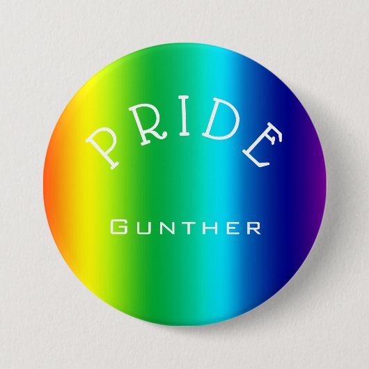 PRIDE Rainbow Multicolor Personalisiertes Abzeiche Button (Vorderseite)