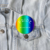 PRIDE Rainbow Multicolor Personalisiertes Abzeiche Button (Beispiel)