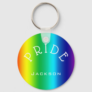 PRIDE Rainbow Multicolors Personalisiert Schlüsselanhänger