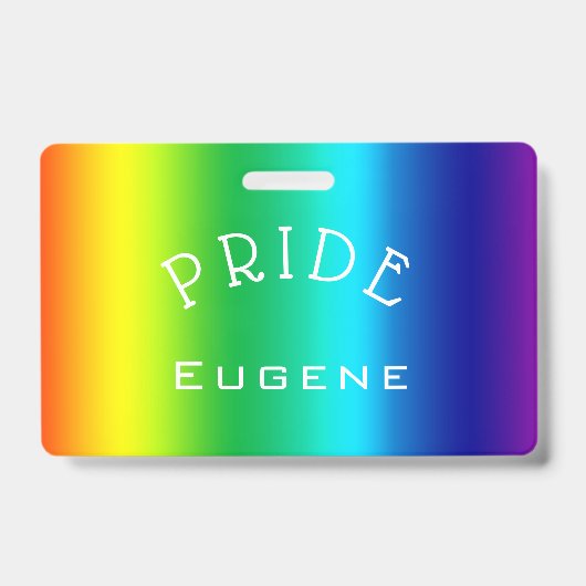 PRIDE Rainbow Multicolors Personalisiertes Abzeich Ausweis (Vorderseite)