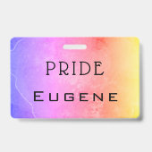 PRIDE Rainbow Multicolors Personalisiertes Abzeich Ausweis (Rückseite)
