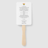 Pride Rainbow Photo Heart Lesbian Gay Wedding Fächer (Rückseite)