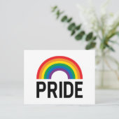 Pride Rainbow Postkarte (Stehend Vorderseite)