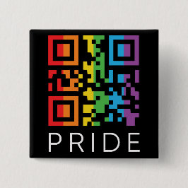 Pride Rainbow QR Code LGBTQIA+ Button