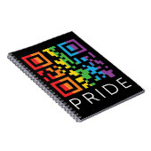 Pride Rainbow QR Code LGBTQIA+ Notizblock (Rechte Seite)