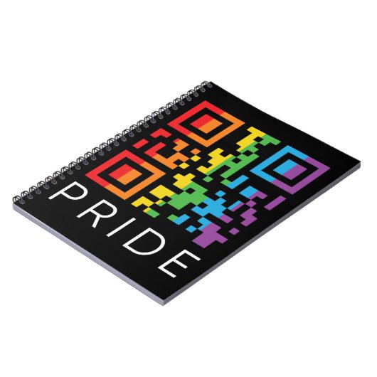 Pride Rainbow QR Code LGBTQIA+ Notizblock (Linke Seite)