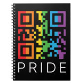 Pride Rainbow QR Code LGBTQIA+ Notizblock (Vorderseite)