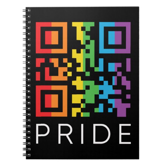 Pride Rainbow QR Code LGBTQIA+ Notizblock (Vorderseite)