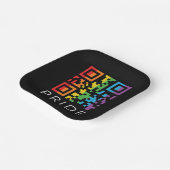 Pride Rainbow QR Code LGBTQIA+ Pappteller (Gewinkelt)