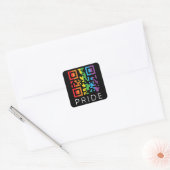Pride Rainbow QR Code LGBTQIA+ Quadratischer Aufkleber (Umschlag)