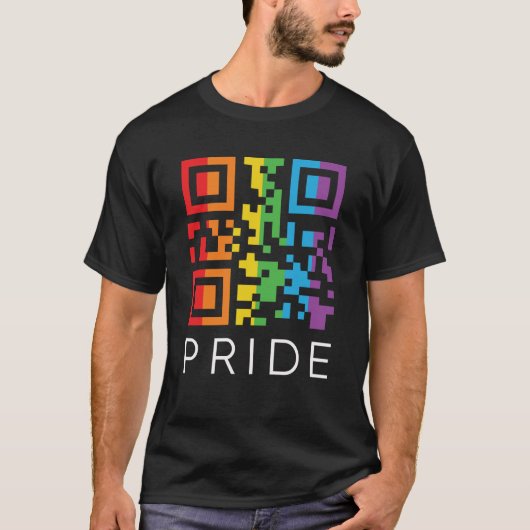 Pride Rainbow QR Code LGBTQIA+ T - Shirt (Vorderseite)