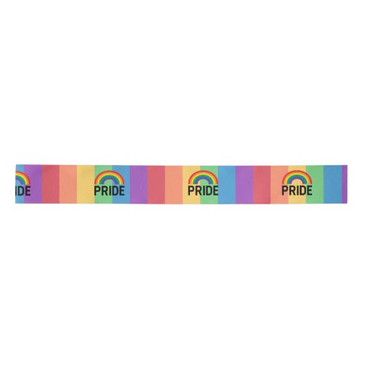 Pride Rainbow Satinband (Vorderseite)