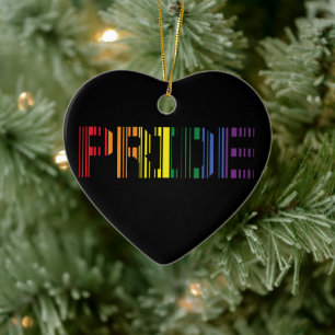 Pride Rainbow Scan Typografie Keramik Ornament