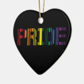 Pride Rainbow Scan Typografie Keramik Ornament (Links)