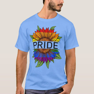 Pride Rainbow Sonnenblume Flag Pride LGBT Pride Mo T-Shirt