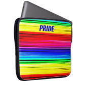 PRIDE Rainbow Stipes farbenfroher Trendy Chic Laptopschutzhülle (Vorne Rechts)