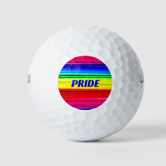 PRIDE Rainbow Stipes Gay LBGQT Golfball (Vorderseite)