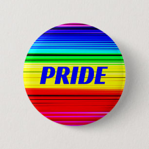 PRIDE Rainbow Stipes Loud und Proud Gay Pride Button