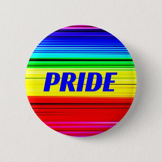 PRIDE Rainbow Stipes Loud und Proud Gay Pride Button (Vorderseite)