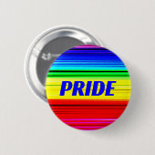 PRIDE Rainbow Stipes Loud und Proud Gay Pride Button (Vorne & Hinten)