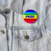 PRIDE Rainbow Stipes Loud und Proud Gay Pride Button (Beispiel)