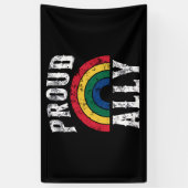Pride Rainbow Stolz Ally Lesbian Pride Vintag Banner (Vertikal)