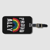 Pride Rainbow Stolz Ally Lesbian Pride Vintag Gepäckanhänger (Vorderseite (Horizontal))