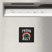 Pride Rainbow Stolz Ally Lesbian Pride Vintag Magnet (In Situ (Geschirrspüler))
