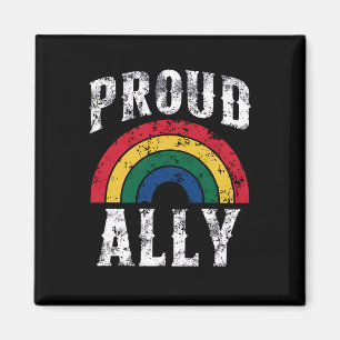 Pride Rainbow Stolz Ally Lesbian Pride Vintag Magnet