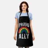 Pride Rainbow Stolz Ally Lesbian Pride Vintag Schürze (Getragen)