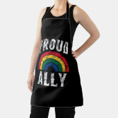 Pride Rainbow Stolz Ally Lesbian Pride Vintag Schürze (InSitu)