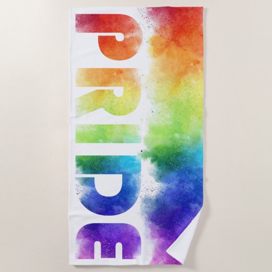 Pride Rainbow Strandtuch (Vorderseite)