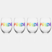 Pride Rainbow Weinglas Ohne Stiel (Vorderseite)