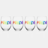 Pride Rainbow Weinglas Ohne Stiel (Hinten)