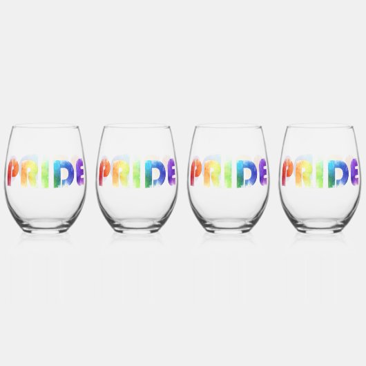 Pride Rainbow Weinglas Ohne Stiel (Hinten)