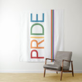 PRIDE Rainbow White Tapestry Wandteppich (Beispiel)