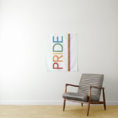 PRIDE Rainbow White Tapestry Wandteppich (Beispiel)