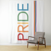 PRIDE Rainbow White Tapestry Wandteppich (Beispiel)