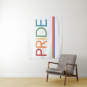 PRIDE Rainbow White Tapestry Wandteppich (Beispiel)