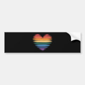 Pride Rainbows Herz Print LGBT Gay Pride Autoaufkleber (Vorne)