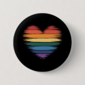 Pride Rainbows Herz Print LGBT Gay Pride Button (Vorderseite)