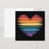 Pride Rainbows Herz Print LGBT Gay Pride Einladung (Vorne/Hinten)