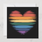 Pride Rainbows Herz Print LGBT Gay Pride Einladung (Vorderseite)