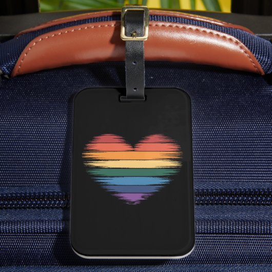 Pride Rainbows Herz Print LGBT Gay Pride Gepäckanhänger (Vorderseite Insitu 2)