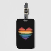 Pride Rainbows Herz Print LGBT Gay Pride Gepäckanhänger (Vorderseite Vertikal)