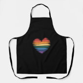 Pride Rainbows Herz Print LGBT Gay Pride Schürze (Vorderseite)