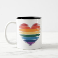 Pride Rainbows Herz Print LGBT Gay Pride
