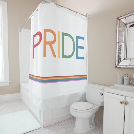 PRIDE Regenbogen Duschvorhang (Beispiel)