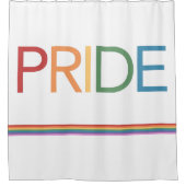 PRIDE Regenbogen Duschvorhang (Vorderseite)